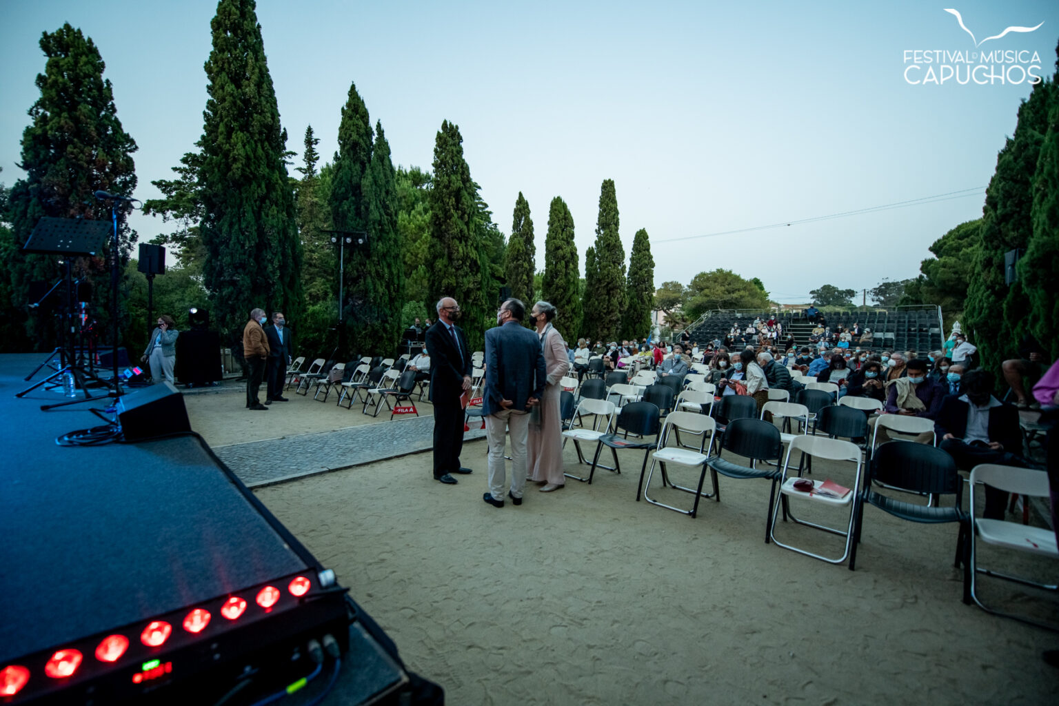 FESTIVAL DOS CAPUCHOS - CONCERTO DE ABERTURA - Viviane Hagner - violino; Adrian Brendel - Violoncelo; Coro Officium Ensemble e Pedro Teixeira - no público com a presença de Alfred Brendel e esposa; Inês de Medeiros - Presidente da Câmara de Almada, Dr. Robert Zischg - Embaixador da Áustria em Portugal, Manuel Heitor - Ministro da Ciência, Tecnologia e Ensino Superior e Maestro Filipe Pinto-Ribeiro - Festival de Música dos Capuchos