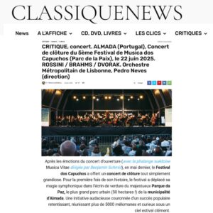 Read more about the article ClassiqueNews – Festival de Música dos Capuchos 2025